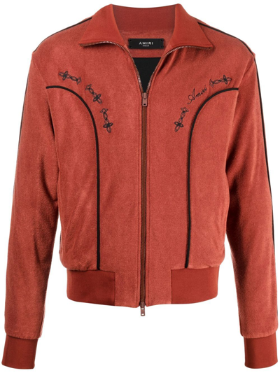 Amiri Johny Logo-embroidered Track Jacket In Red