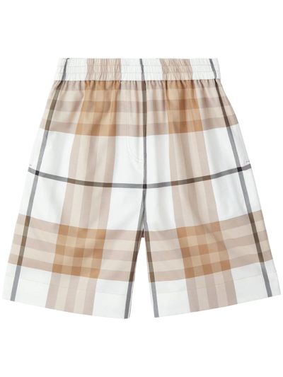 Burberry Signature Check-print Shorts In Beige