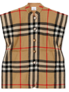 Burberry Vintage Check Reversible Wool Cape In Neutrals