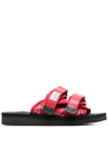 Suicoke Moto-cab Logo Patch Slides In Red