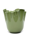 Venini Sculptural Glass Vase In Green