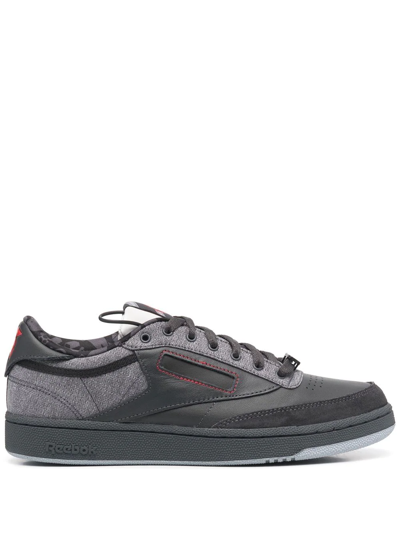 Reebok Club C Low-top Sneakers In Gravel/nocturnal Grey/vector Red