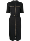 Agnès B. Handy Zippered Midi Dress In Black