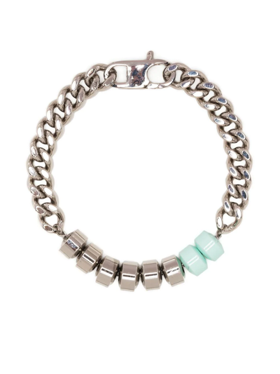 Alyx Bead-embellished Curb Chain Bracelet In Silver