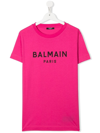 Balmain Logo-print Short-sleeve T-shirt In Pink