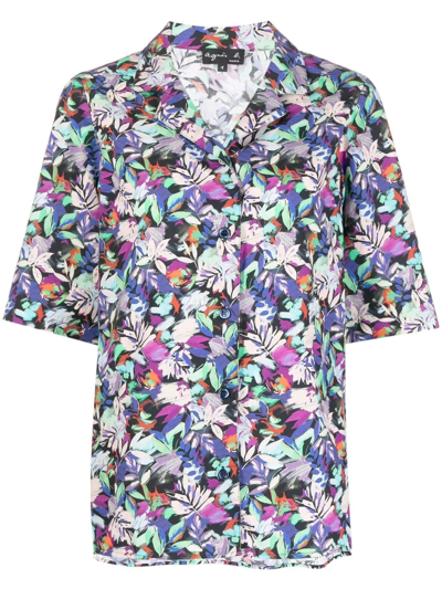 Agnès B. Hawaï Floral-print Shirt In Multicolour