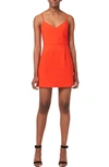 French Connection Whisper V-neck Minidress In Flame