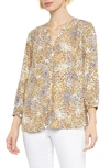 Nydj High/low Crepe Blouse In Champagne Cocktail