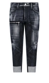 DSQUARED2 DSQUARED2 ZIP DETAILED WASHED CROPPED JEANS