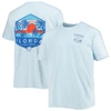 Image One Light Blue Florida Gators Landscape Shield Comfort Colors T-shirt In Light Blue