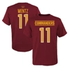 OUTERSTUFF YOUTH CARSON WENTZ BURGUNDY WASHINGTON COMMANDERS MAINLINER PLAYER NAME & NUMBER T-SHIRT