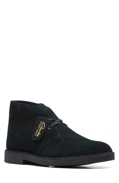 Clarks Desert Boot In Black Suede