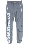 DSQUARED2 DSQUARED2 LOGO PRINT TAPERED CARGO PANTS
