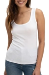 Splendid Zuma 2x1 Rib Scoop-neck Tank In White