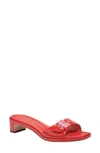 Kate Spade Gazebo Patent Buckle Sandals In Bright Red