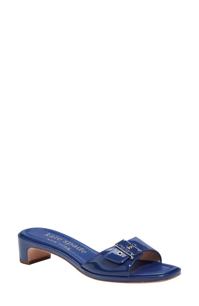 Kate Spade Gazebo Patent Buckle Sandals In Outer Space