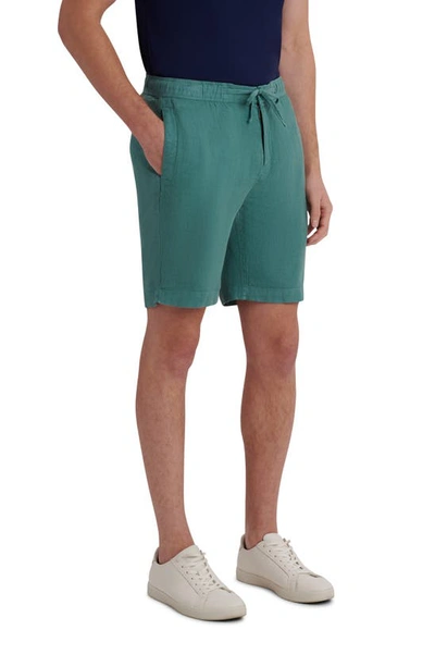 Bugatchi Men's Linen Drawstring Bermuda Shorts In Celadon