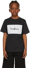 MM6 MAISON MARGIELA KIDS BLACK GRAPHIC LOGO T-SHIRT