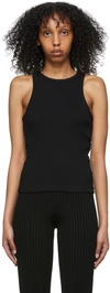 AMI ALEXANDRE MATTIUSSI BLACK COTTON TANK TOP