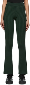 Ami Alexandre Mattiussi Green Viscose Lounge Pants In 311 Evergreen