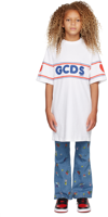GCDS KIDS WHITE LOGO DRESS