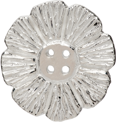 Bleue Burnham Ssense Exclusive Silver Marigold Button