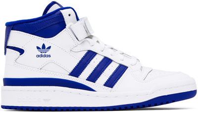 Adidas Originals Kids' Forum 中帮运动鞋 In White/blue