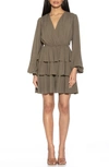 Alexia Admor Rosie Ruffle Tiered Dress In Sage