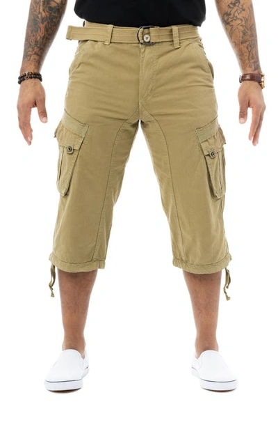 X-ray Belted Cargo Shorts In New Khaki