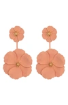 Eye Candy Los Angeles Daisy Floral Drop Earrings In Pink