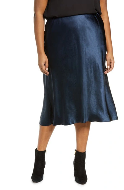 Vince Satin Slip Skirt In Coastal