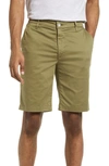 Ag Griffin Stretch Cotton Shorts In Sulfur Suaro Dust