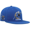 Mitchell & Ness Men's  Blue Washington Wizards Hardwood Classics Snapback Hat In Blue