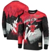 Mitchell & Ness Men's Long Sleeve T-shirt Nba Hyper Hoops Moto L/s Hardwood Classics Chibul Red In Red