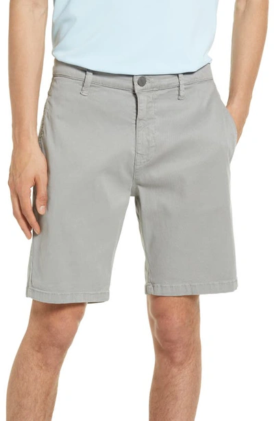34 Heritage Nevada Soft Touch Stretch Flat Front Shorts In Griffin Soft Touch