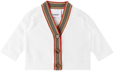 BURBERRY BABY OFF-WHITE GINNY CARDIGAN