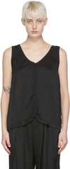 Raquel Allegra Black Rayon Tank Top In Blk Black