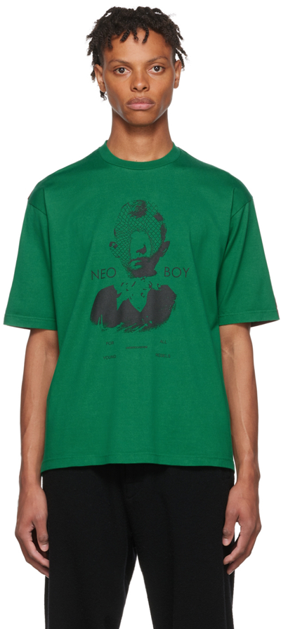 Undercoverism Neo Boy Graphic-print T-shirt In Green