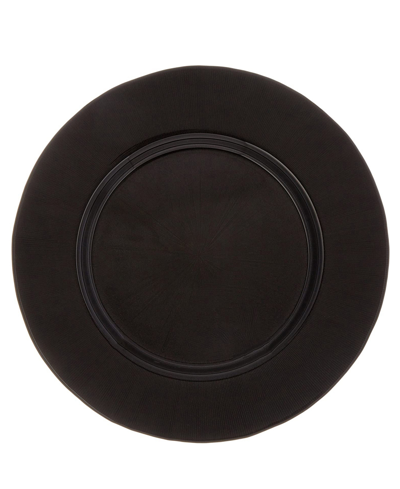 American Atelier 13" Starburst Charger Plate In Black