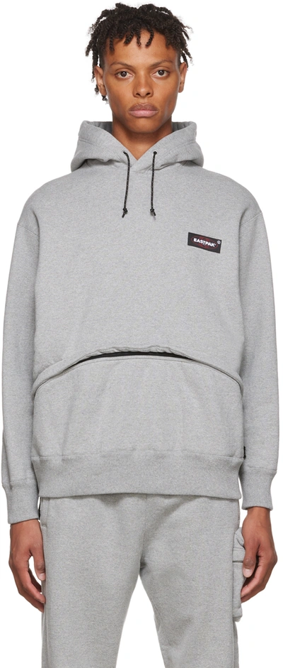 Undercover Gray Eastpak Edition Hoodie In Top Gray