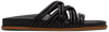 Emme Parsons Black Evvie Flat Sandals In Black