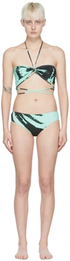 Ioannes Green Polyester Bikini In Khaki Green