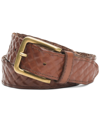 FRYE MEN'S WOVEN LEATHER BELT