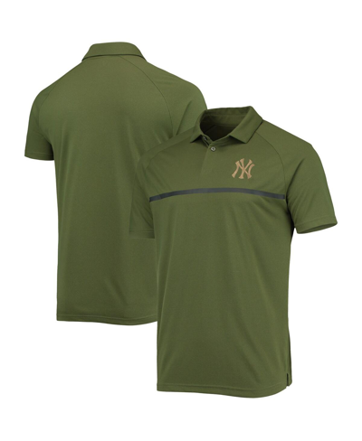 Levelwear Men's  Olive New York Yankees Delta Sector Raglan Polo Shirt