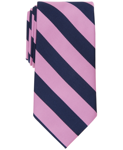 Club Room Men's Classic Stripe Tie, Created For Macy's In Pink