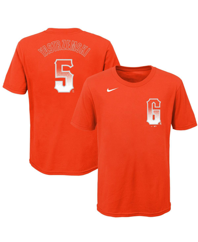 Nike Men's Mike Yastrzemski Orange San Francisco Giants City Connect Name And Number T-shirt