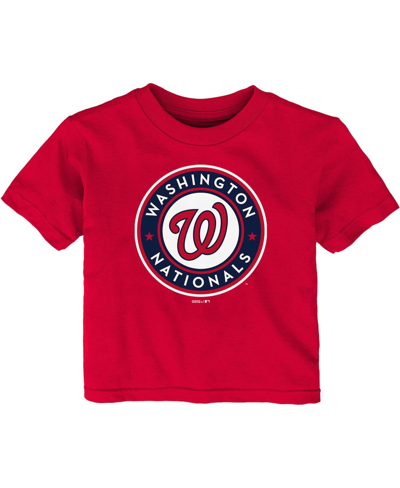 Outerstuff Toddler Boys And Girls Red Washington Nationals Primary Team Logo T-shirt