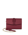 Esin Akan Midi Marylebone, Burgundy Clutch Bag In Red