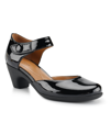Easy Spirit Women's Clarice Mary Jane Block Heel Pumps In Black Patent Leather
