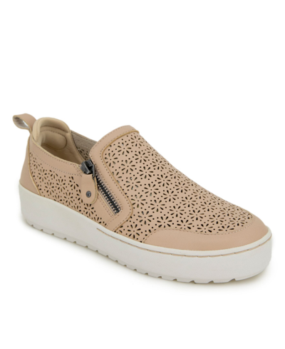 Jambu Women's July Wide Slip- On Zip Sneakers In Nude